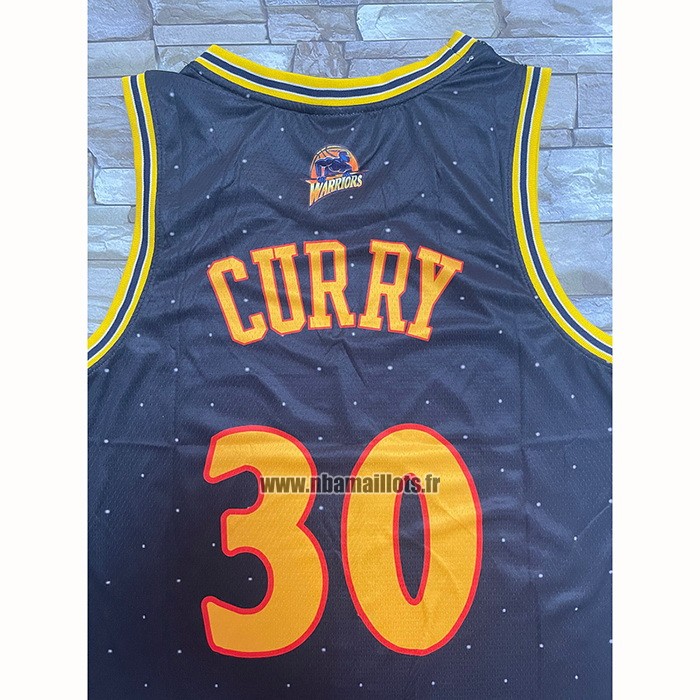 Maillot Golden State Warriors Stephen Curry NO 30 Mitchell & Ness MVP Noir